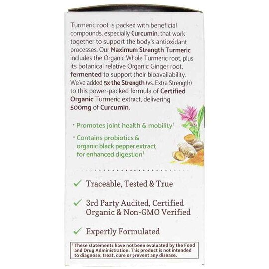 Turmeric Maximum Strength, Garden of Life mykind Organics